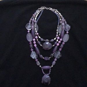 Purple beaded necklace